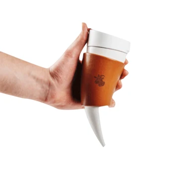 

Hot Sale 230ml Stainless Steel Goat Horn Coffee Thermos Mug Cup Liner Vacuum Insulation Flask Hot Water Bottle Couple Traveling