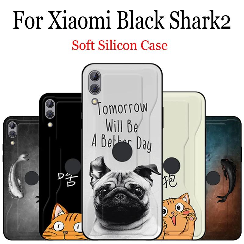 Мягкий чехол накладка с рисунком собаки для Xiaomi Black Shark 2 мягкий силиконовый из ТПУ