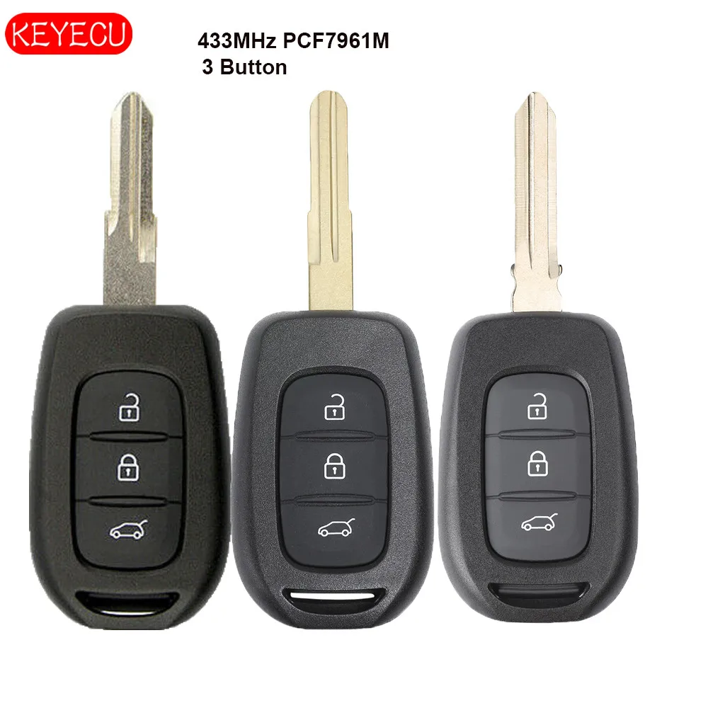 Пульт дистанционного управления Keyecu 3 кнопки 433 МГц PCF7961M для Renault Duster Dokker Trafic Master