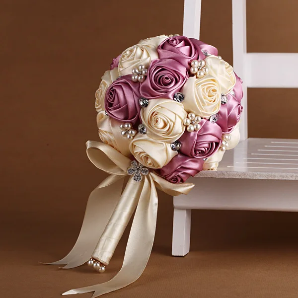 Handmade Wedding Party Bouquet Bridal Crystal Pearls Posy Handmade Wedding Party Bouquet Bridal Crystal Pearls Posy For Bride Silk Flowers Home Decor Hp In Artificial Dried From