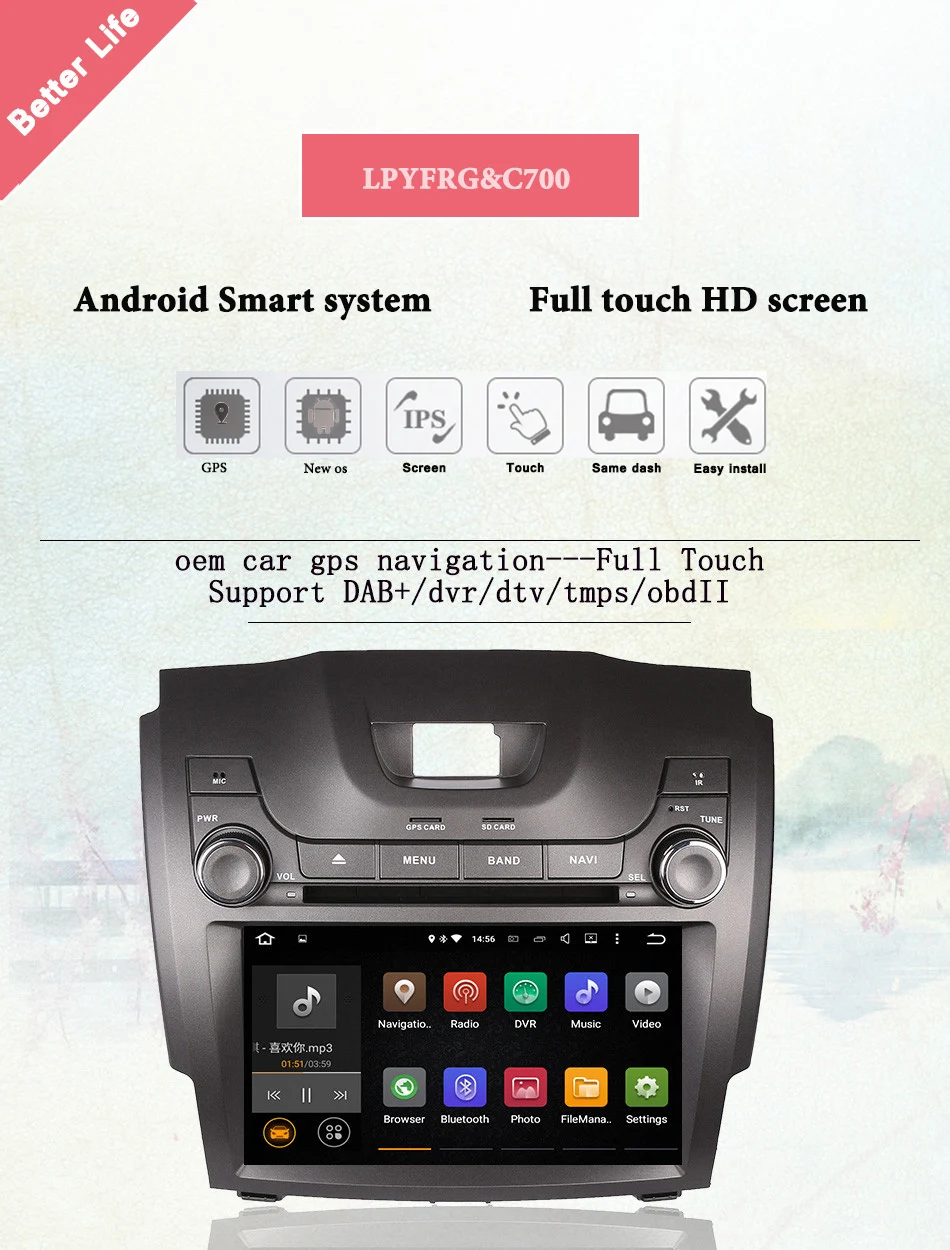 Discount Android 9.0 4G+64G Tape Recorder system CAR DVD PLAYER FOR CHEVEROLET S10 ISUZU DMAX Holden colorado GPS navi radio audio stereo 2