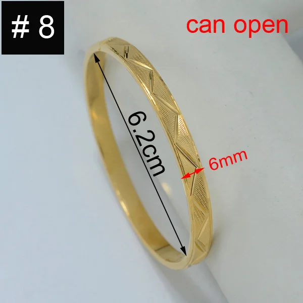 Anniyo(одна штука) модный браслет в дубайском стиле ювелирные изделия золотого цвета Эфиопский браслет для женщин африканские арабские предметы - Окраска металла: NO  8