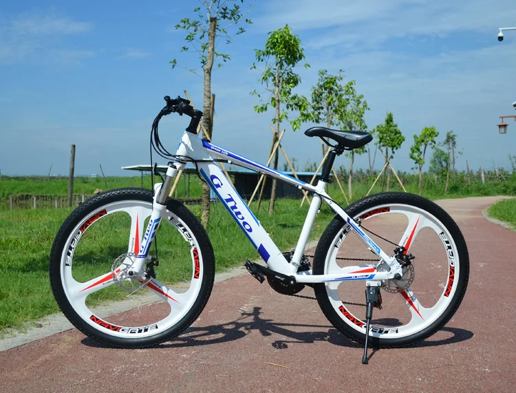 Excellent G8 26 inches Hidden Battery Electric Bicycle, 48V 350W, Aluminum Alloy Frame, Disc Brake, 21 Speed E Mountain Bike 15