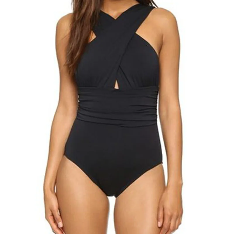One Piece Swimwear Plus Size Hipster Floral Print Suit Cross Bandage Beach Bathing Large 2018 New Sexy Swimsuit Women | Спорт и