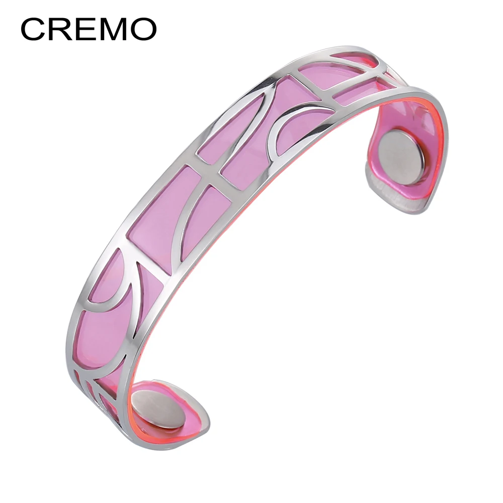 

Cremo Clear Transparent PVC Band Bracelet For Woman Manchette Arcade Bangles Argent Stainless Steel Exchange Leather Jewelry