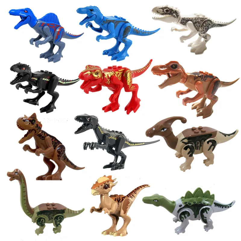 

Single Sale Jurassic World Park T. Rex Indominus Rex Indoraptor Dinosaur Figures Building Blocks Action For Children Toys Gift