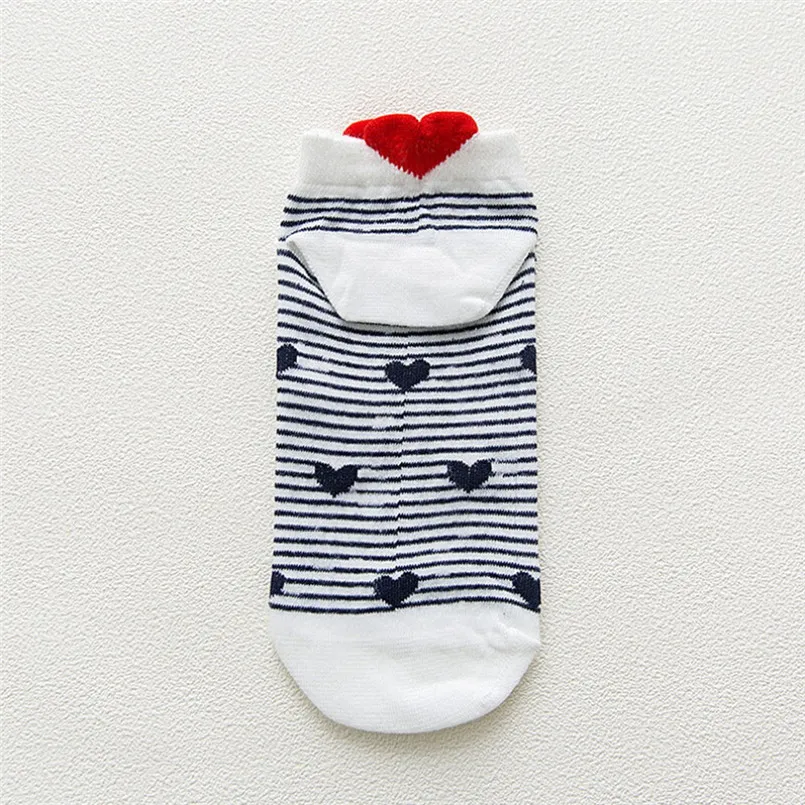 1 Pair New Women Men Summer Fashion Socks Casual Work Heart-shaped Cotton Sock Love Fashion Casual Daily Socks Comfortable #4R08 (10)
