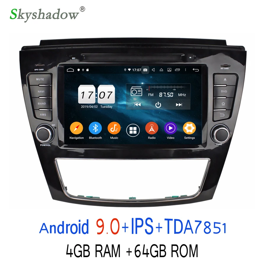 TDA7851 IPS Android 9.0 For JAC S5 4GB RAM+ 64GB Octa core Car DVD Player GPS Glonass Map RDS tape Radio wifi 4G Bluetooth 4.2