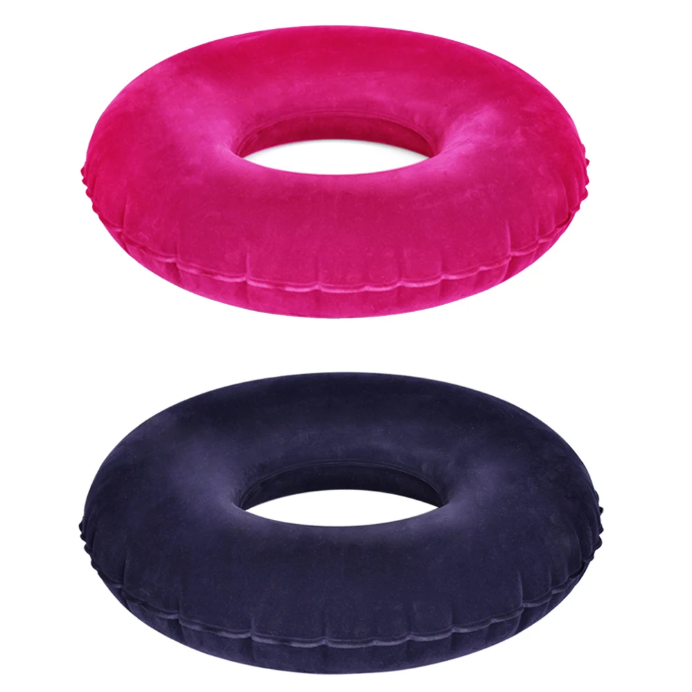 Подушка "пончик" надувное кольцо круглая подушка медицинская геморройная подушка стул из флока Подушка для домашнего офиса 2 цвета