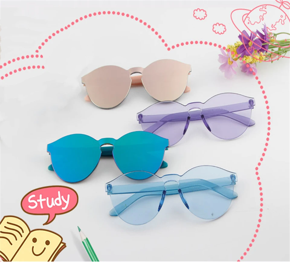  jumlai 2018 Children reflective mirror sunglasses baby sunglasses male and female anti - UV glasses for  Coated Sunglasses (2)
