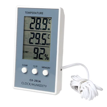 

Thermometer Hygrometer LCD Digital Weather Station In/Out Temperature Meter Indoor Humidity Meter with Temperature Sensor
