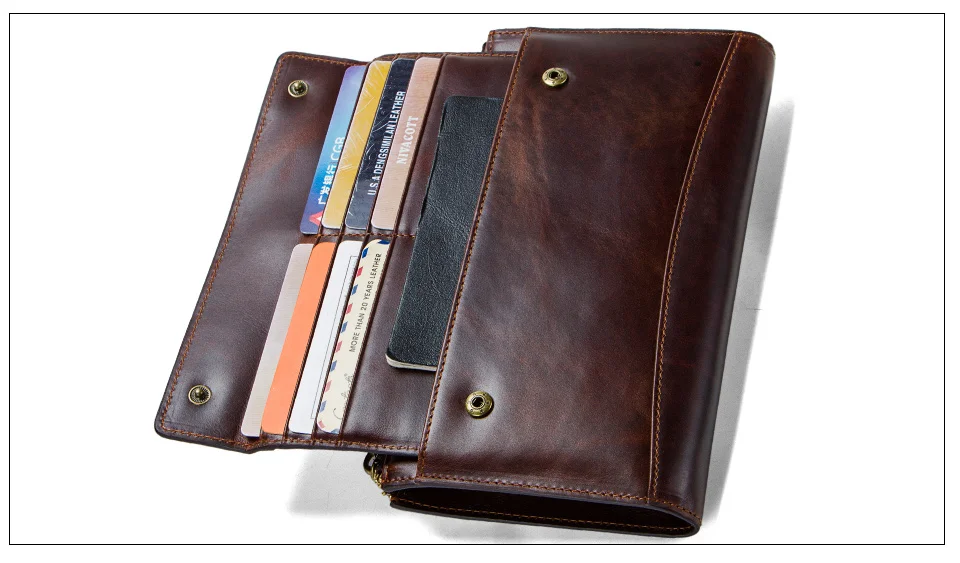 CONTACT'S Мужской кожаный повседневный вместительный клатч RFID с отделением для карт мужские длинные кошельки для мобильного телефона деловые сумки
