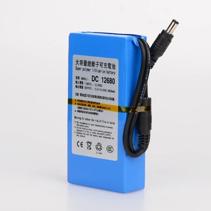 DC 12680 Высокая емкость 12V 6800mah супер перезаряжаемый переключатель литий ионный