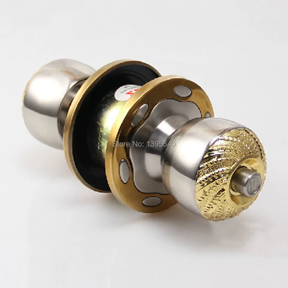 New Mechanical Indoor Door Lock Cylindrical Ball with Key Pure Copper