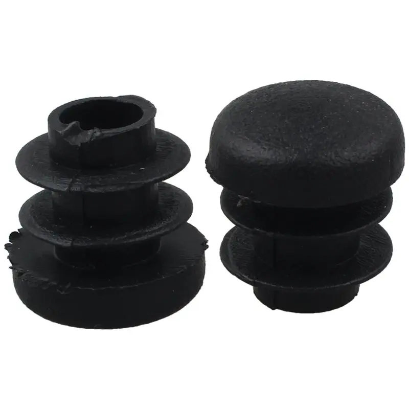 Черный пластик 14 мм диаметр заглушки концевые крышки круглая трубка Вставка 10 шт - Color: Black
