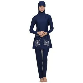 

Islamic Swimsuits Plus Size Women Swimwear Full Cover Long Modest Islamic Hijab Swimwears for Muslim Womens