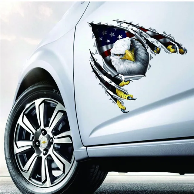 www.paulmartinsmith.com : Buy Fashion Car Decal Flying Hawk Auto Truck Hood Side Eagle USA Flag Sticker ...