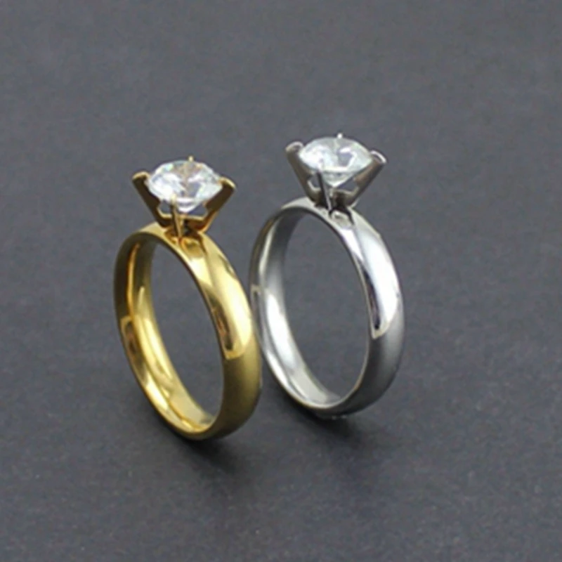 fashion women rings with stone stainless steel ring men wholesale wedding rings jewelry for girls gifts hot sale online - Wedding Rings Online fashion women rings with stone stainless steel ring men wholesale wedding rings jewelry for girls gifts hot sale online - Wedding Rings Online