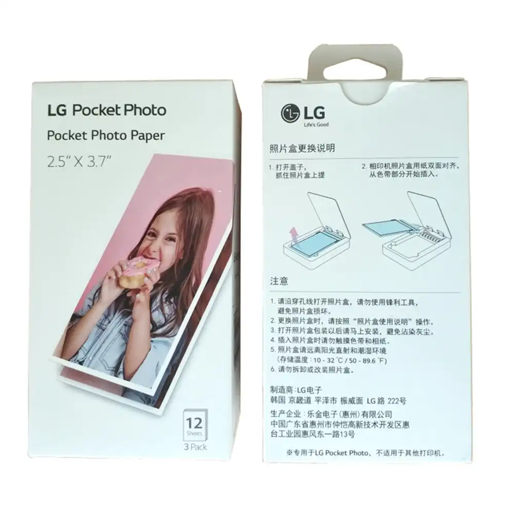 lg pocket photo snap paper