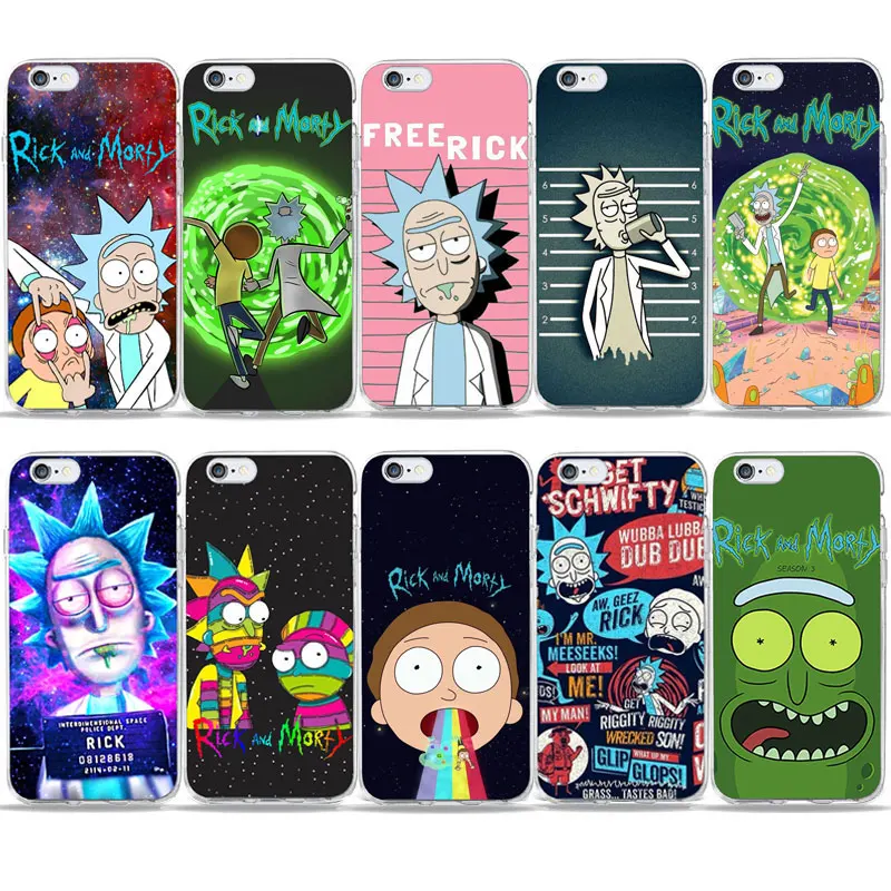 مضحك ريك و Morty الكرتون أنيمي الهاتف حقيبة لهاتف أي فون 7 5 S SE 6 s 8 زائد لينة TPU غطاء سيليكون ل فون X XR XS ماكس حالة