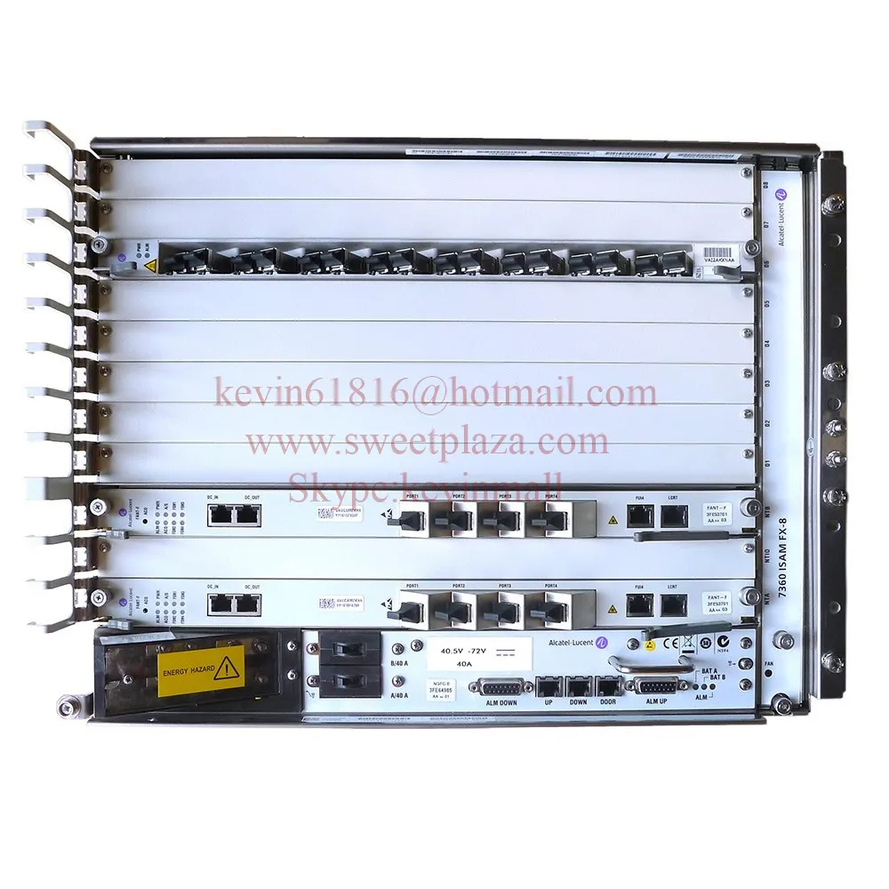 Alcatel lucent bell OLT 7360ISAM FX-8 с FANT-F питанием и 16 портами FGLT pon card. 19-дюймовое шасси |