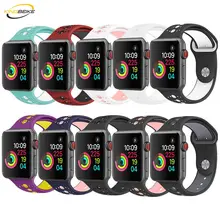10 Colors Silicone Sport WatchBand For iWatch 38mm 42mm 40mm 44mm Apple Watch Series 1 2 3 4 Replacement Wrist Bracelet Strap