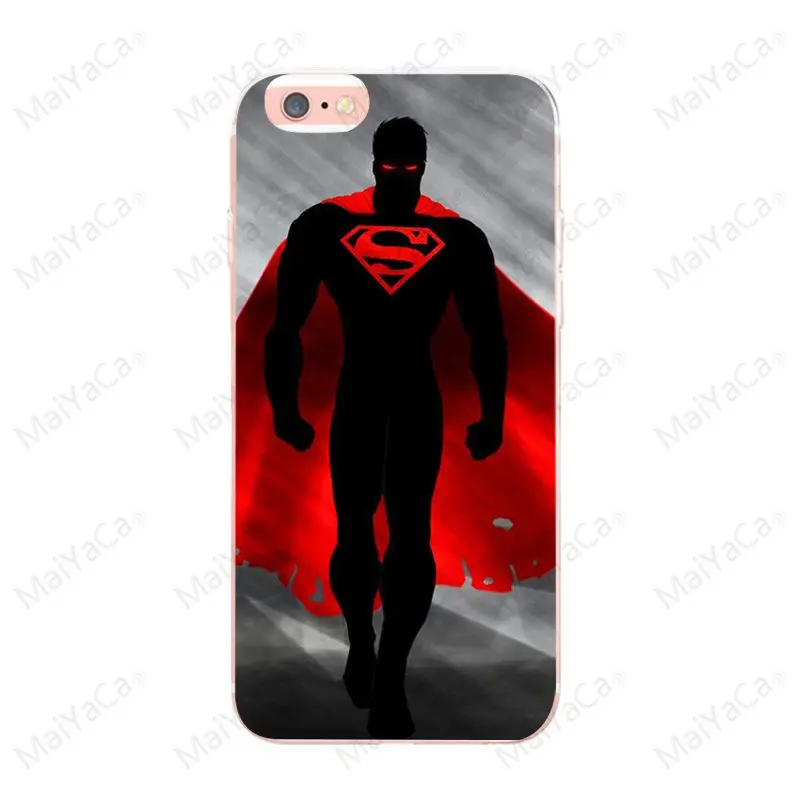 MaiYaCa Superman s equals hope for iphone X XS XR 5 5S SE case TPU Transparent For iphone 8 8plus 7plus Ultra Thin Silicone case - Цвет: 5