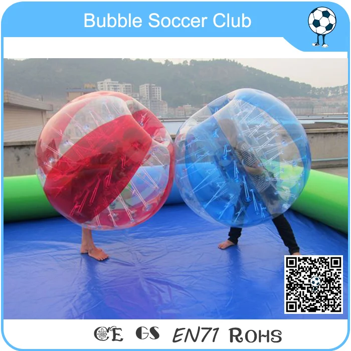 

Free Shipping 4PCS(2 Red+2 Blue) TPU 1.5m Bumper Ball,zorb Ball ,Loopy Ball,Bubble Soccer, Bubble Football