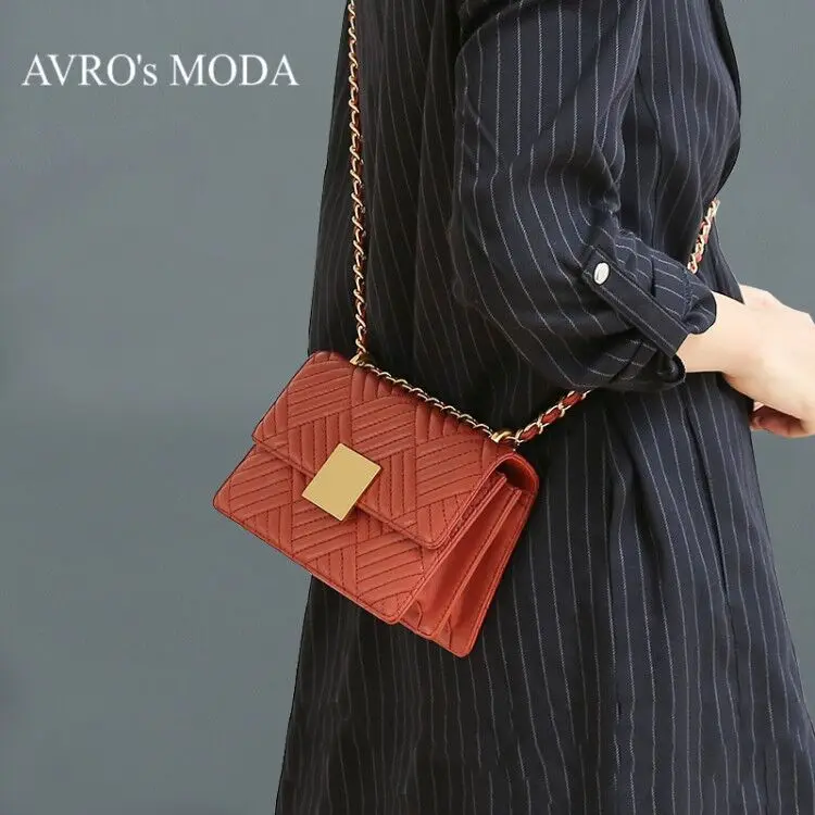 

AVRO's MODA Brand genuine leather woman bag shoulder bag 2019 luxury handbag women crossbody bags small square messenger bags