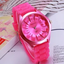 Новые женские классические часы с рисунком хризантемы модная силиконовая резинка на ремешке Дамские Кварцевые женские модные гелевые часы