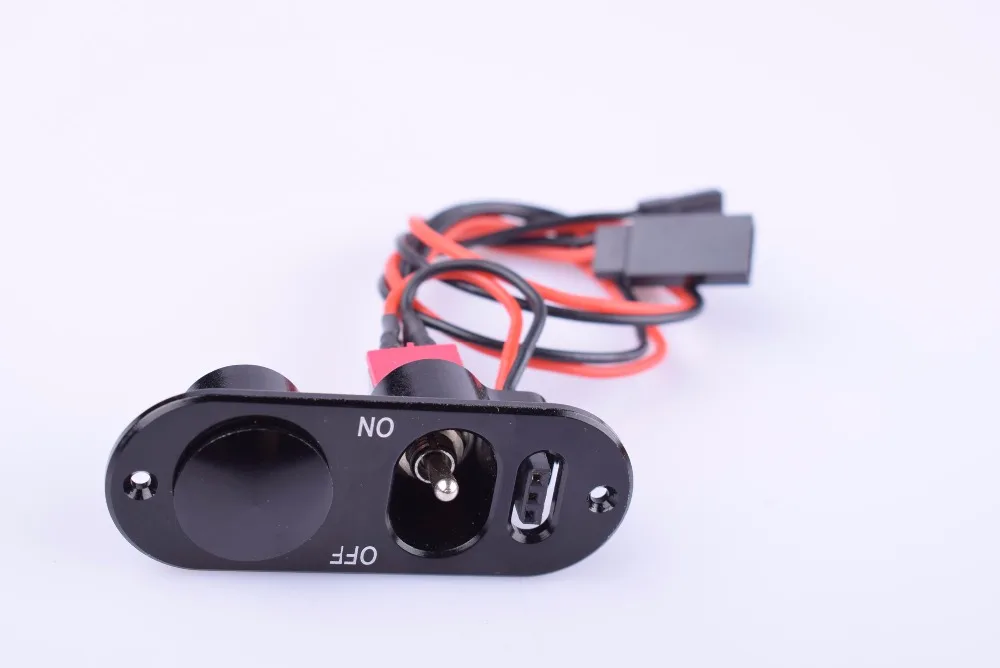 RC Heavy Duty small  Power Switch Anodized Aluminum Receiver Connector for RC Helicopter Engine Airplane 