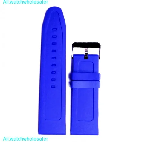 26mm Midnight Blue Color Silicone Jelly Rubber Men Watch Band Straps WB1062E26JB