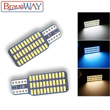 BraveWay T10 светодиодная лампочка для льда, автомобильная лампа CANBUS, без ошибок, 12 В, супер яркий зазор, белый, голубой, для чтения, купол, автомобильная дверь