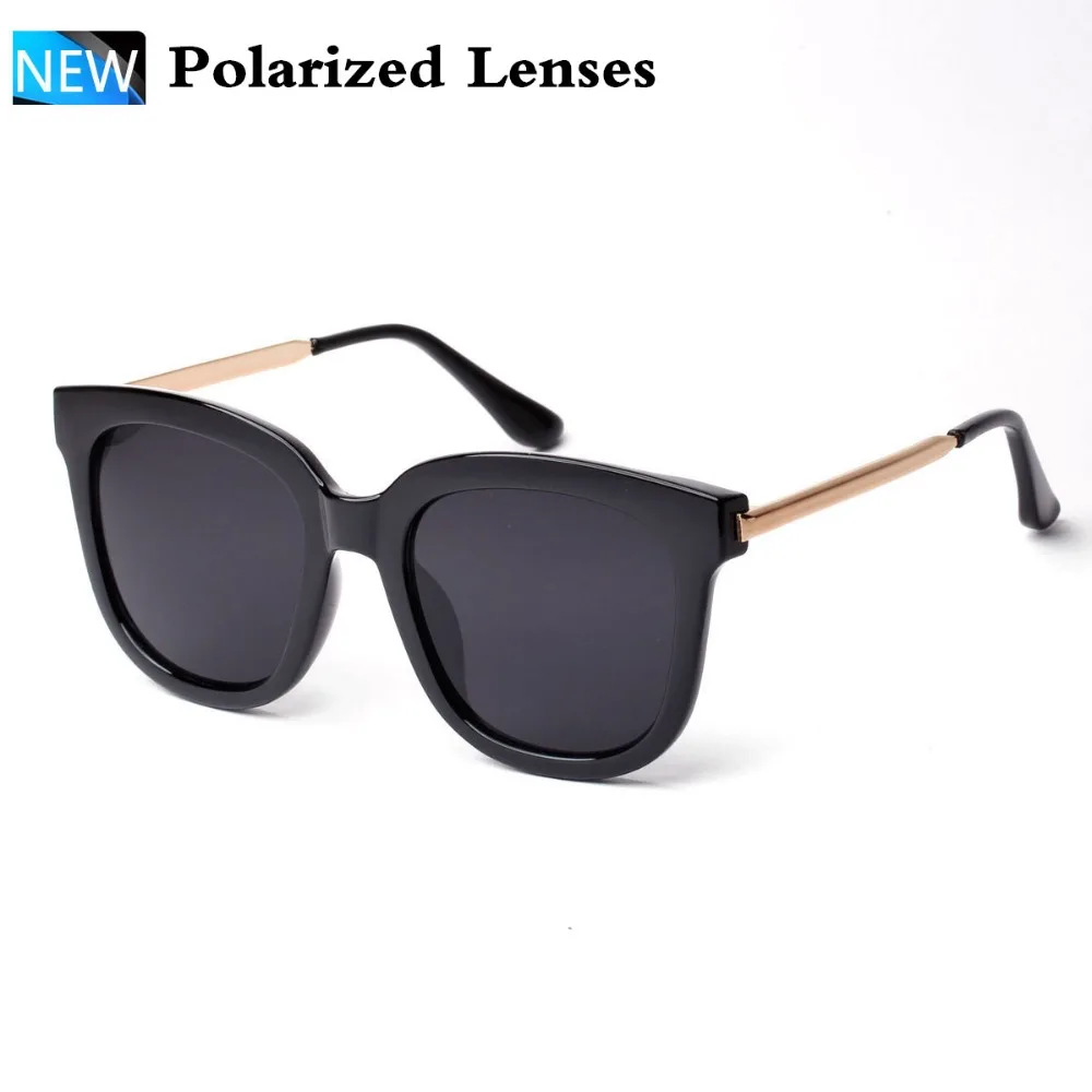 Korea Fashion Brand Designer Square Polarized Sunglasses Vintage Mirror