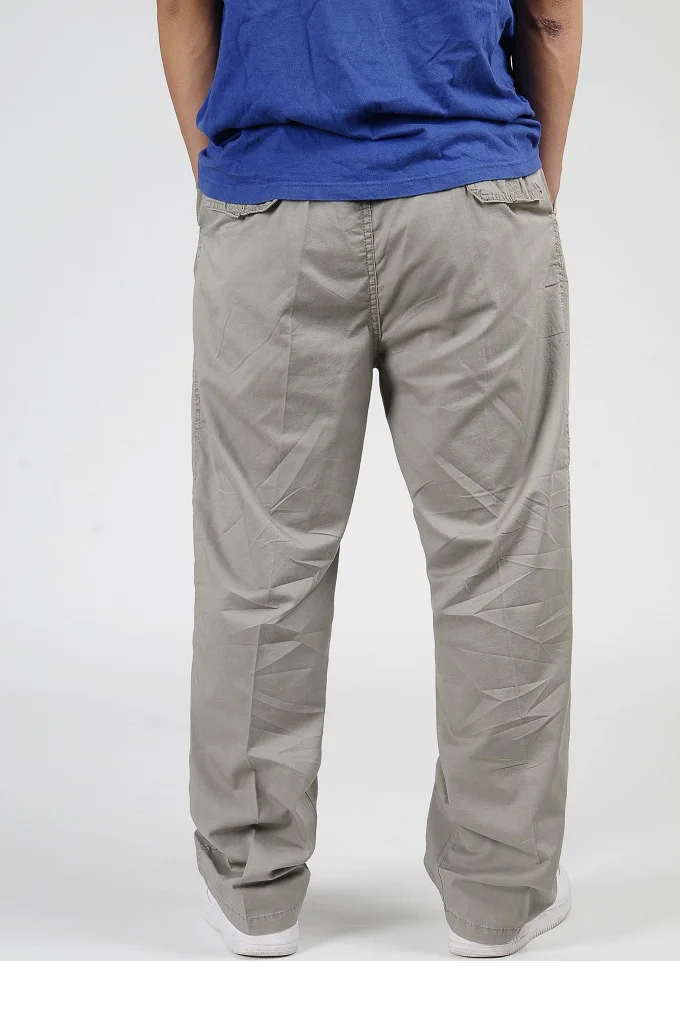 Мужские штаны размера плюс 3XL 4XL 5XL 6XL, уличные длинные мужские штаны с эластичной резинкой на талии, большой и высокий комплект для 65-140 кг, мужские брюки 48-51