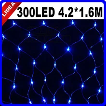 4,2*1,6 м 300 светодиодный вечерние свадебные садовые новогодние сетчатые украшения Наружная гирлянда Сказочный светодиодный Рождественский свет CN C-37