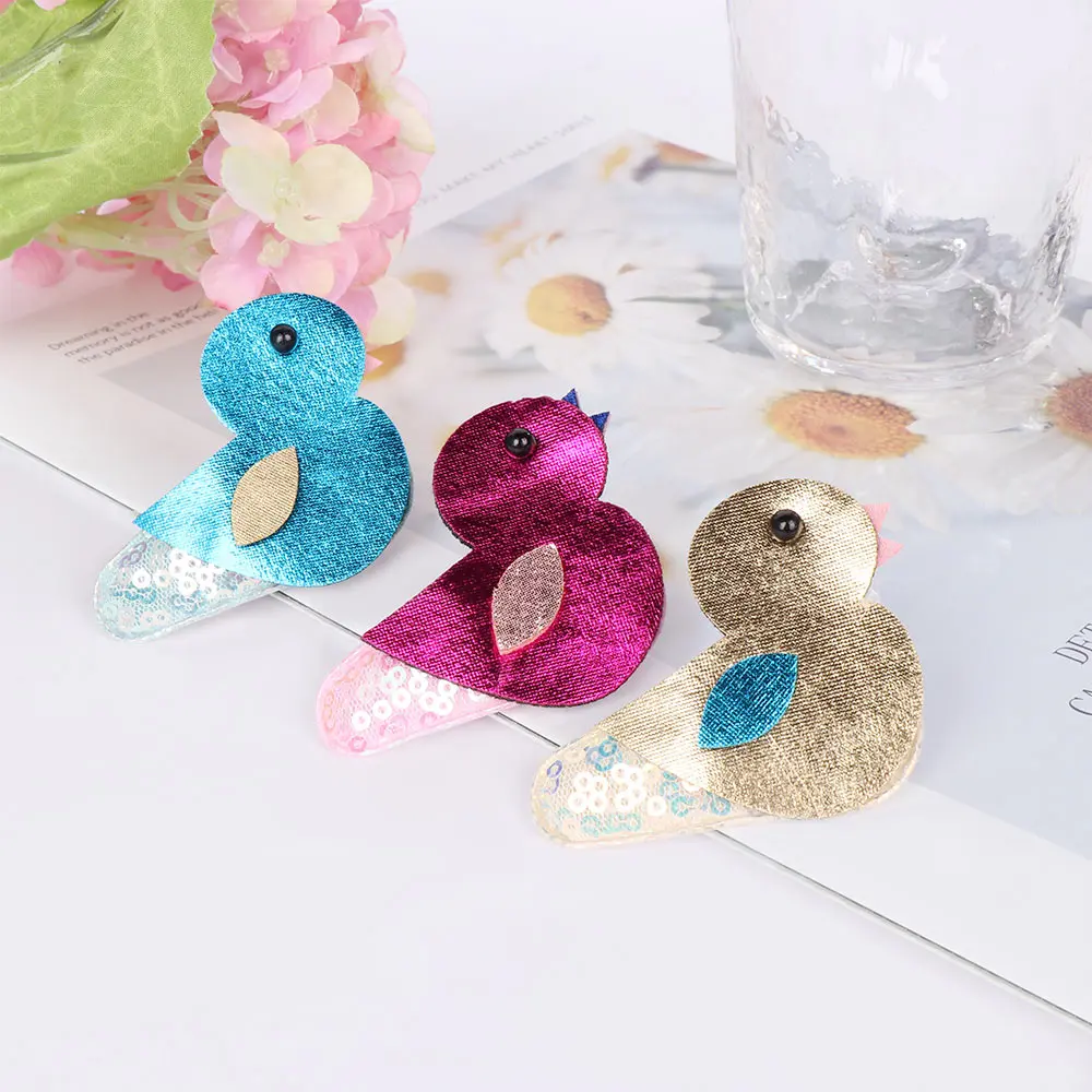 

1PC New Design Kids Cartoon Animals BB Clips Children Hairpin Cloth Cute Bird Hairpin Headwear Baby Hair Clip Hair Accessories