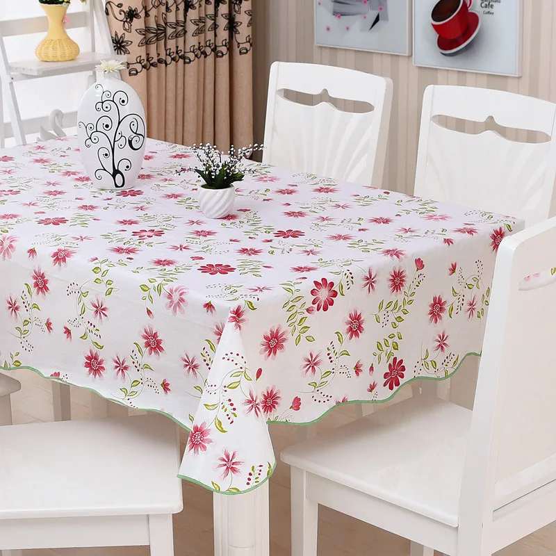  Waterproof & Oilproof Wipe Clean PVC Vinyl Tablecloth Dining Kitchen Table Cover Protector OILCLOTH