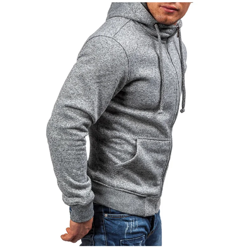 Толстовки для мужчин 2018 Sudaderas Hombre хип хоп s Брендовые однотонные на молнии свитер
