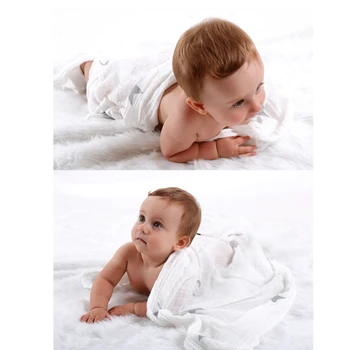

Cotton Baby Swaddles Soft Newborn Blankets Black White Gauze Infant Wrap For Newborns Swaddle Blanket 110*110cm