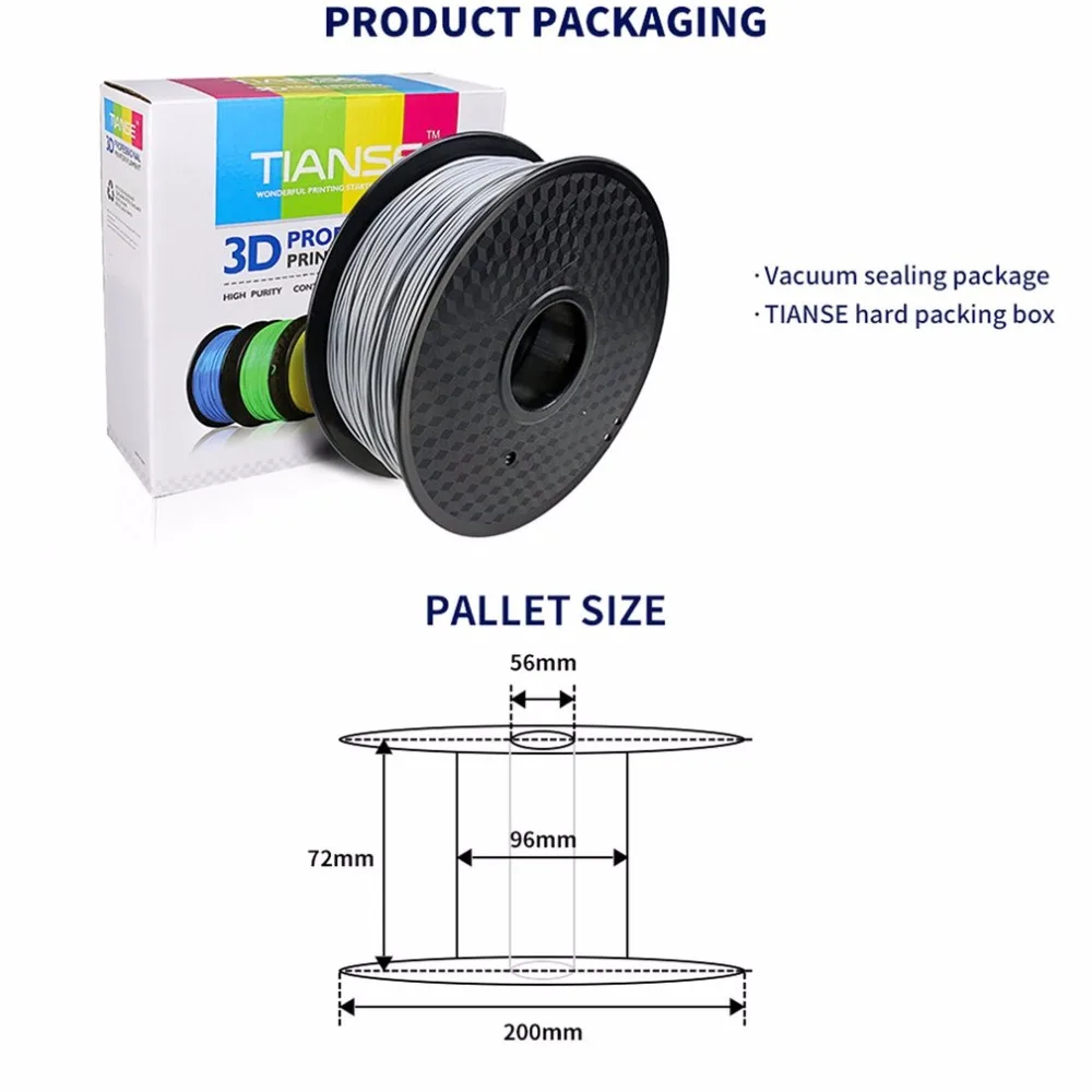 TIANSE 3D поставки PLA 1,75 мм 3d принтер Материал s Печатные Линии 3D печатные материалы для промышленного медицинского образования материал