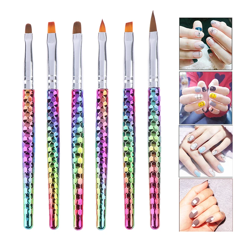 

Honeycomb Handle Liner Painting Nail Art Pen Acrylic Drawing Gradient Brush 6 Styles HOT