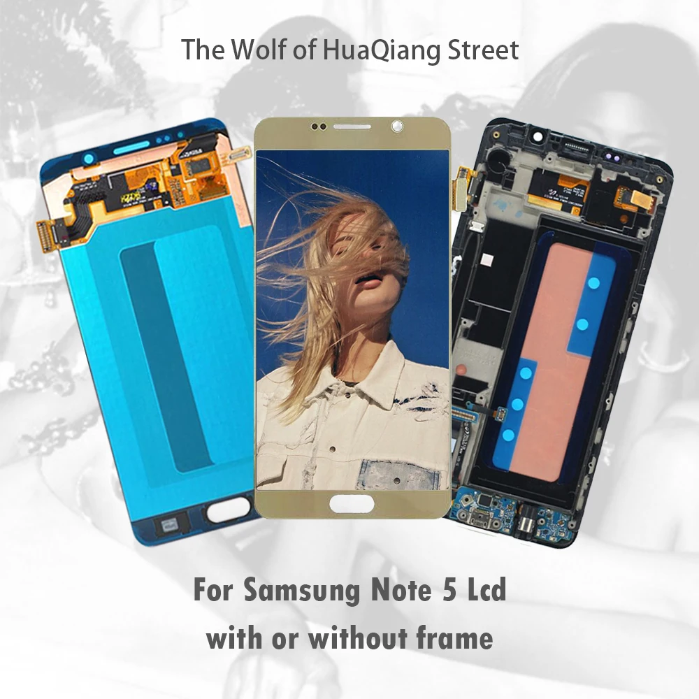

A Original Best Lcd Touch Screen for Samsung Galaxy Note 5 N9200 N920G Display Digitizer Replacement Note5 with or without frame
