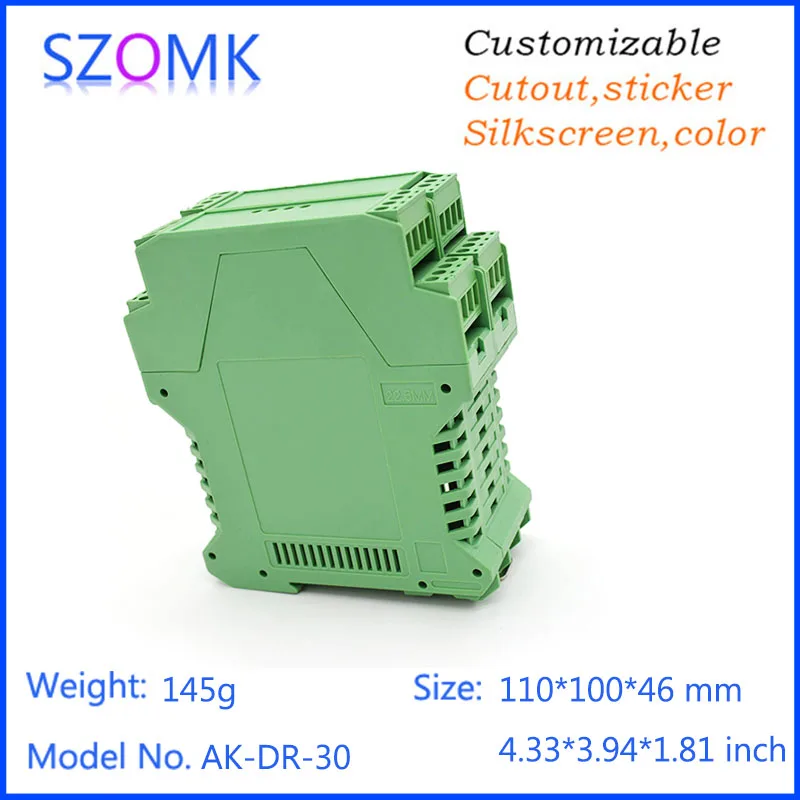 1 шт. пластиковый чехол SZOMKgreen на din рейку 110*100*46 мм|electronics housing|electronic caseelectronics plastic |