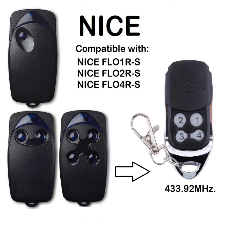 

Nice NICE Flo1r-s, Flo2r-s, Flo4r-s replacement garage door remote control free shiiping