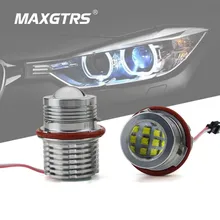 Профессиональный 2X60 Вт CREE чип светодиодный Angel Eye Halo Кольцо для Фары Лампочка для BMW E39 E87 E61 E63 E64 E83 E53 белый