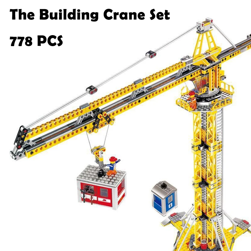 

Model Building Blocks toys 02069 the Building Crane Set compatible with lego City Series 7905 Educational DIY toys & hobbies