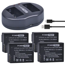 4 шт. DMW-BLC12 DMW blc12 DMW blc12e Батареи для камеры + Dual USB Зарядное устройство для Panasonic fz1000, FZ200, fz300, g5, G6, G7, GH2, dmc-gx8