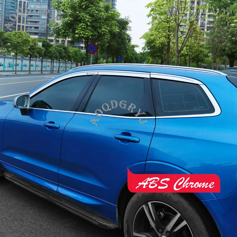 Автомобильный Стайлинг для Volvo XC60- АБС хромированная на окно козырек Защита от солнца и дождя вентиляционный абажур 6 шт