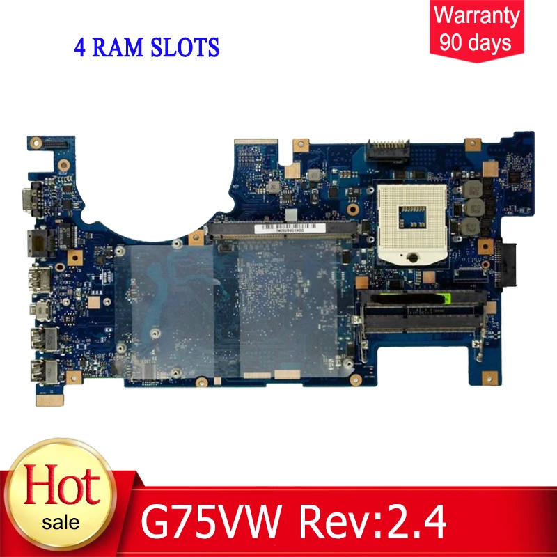 

For Asus 69N0MBM16C03 REV.2.4 Mainboard G75V G75VX G75VW HM77 4 RAM SLOTS Laptop Motherboard Full Tested